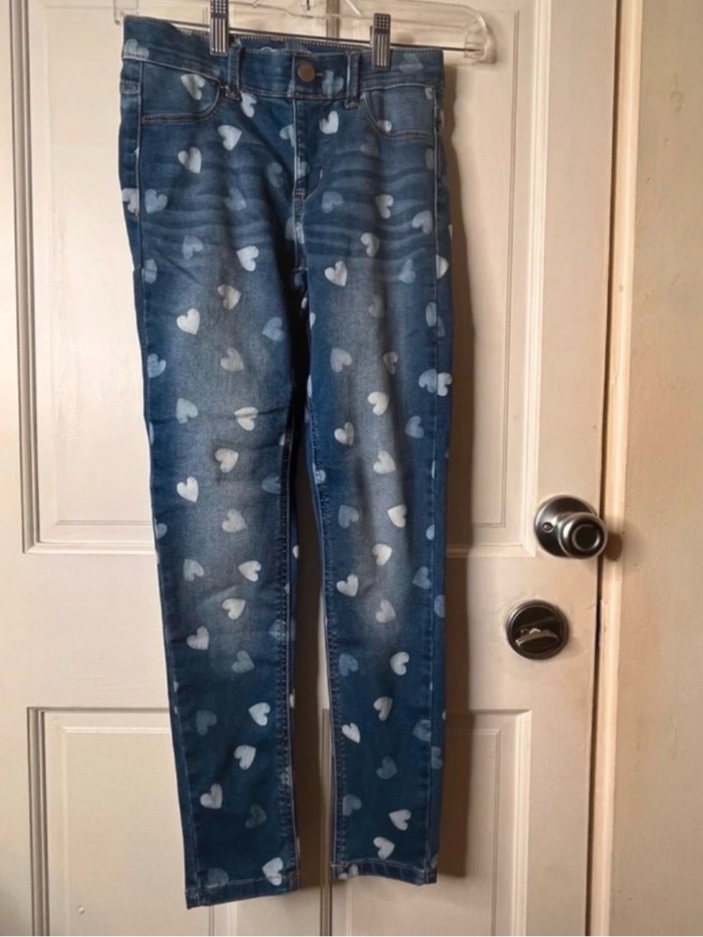 wonder nation Blue Heart-Print Skinny Jeans